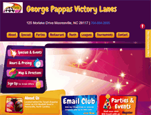Tablet Screenshot of georgepappasvictorylanes.com
